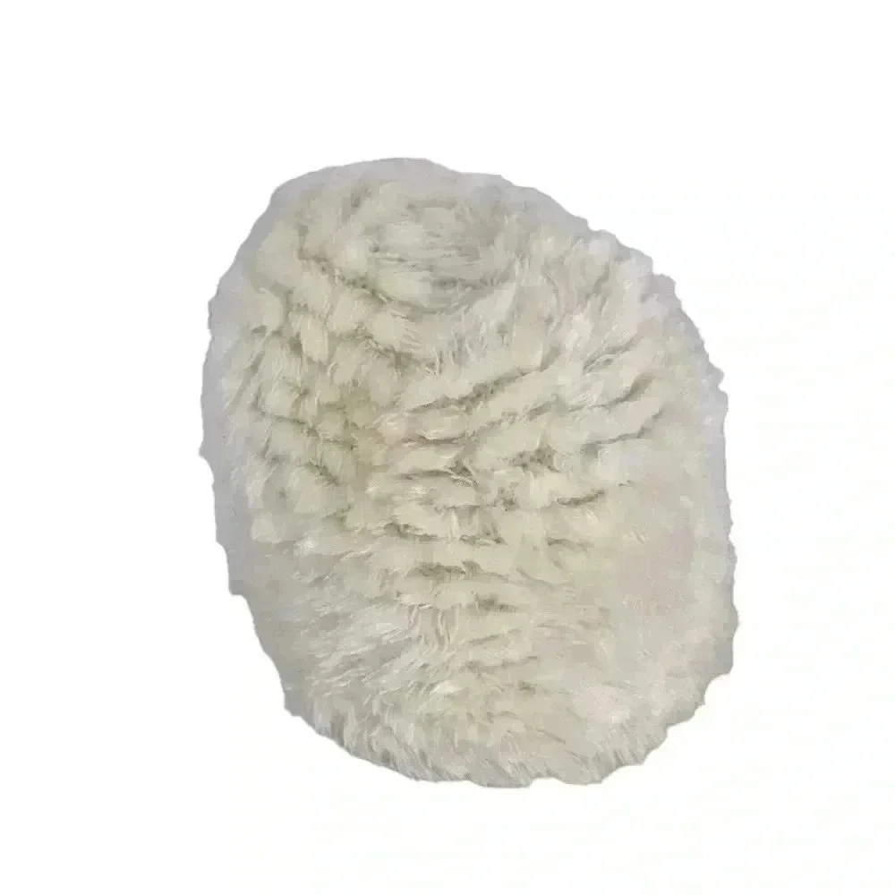 VINTAGE HAT HANSEN FAUX FUR WHITE WINTER MADE IN THE USA ADJUSTABLE CAP